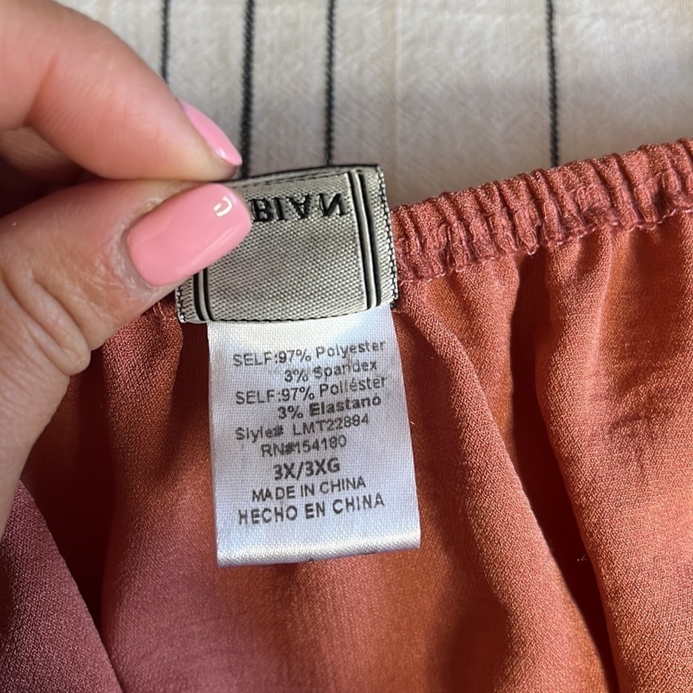 Boutique libian • terracotta rust off shoulder top - Picture 11 of 13
